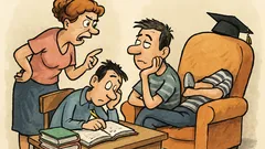 Vic: Uči, sine, da ne bi radio!