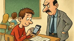 Vic: Sjedi učenik na satu i tipka