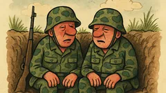 Vic: Sjede dva vojnika pijana u rovu...