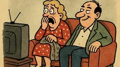 Vic: Muž i žena gledaju horor film