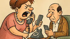 Vic: Žena viče mužu preko telefona...