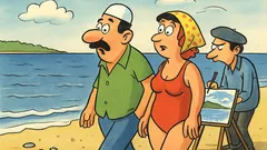 Vic: Šeću Mujo i Fata plažom, ugledaju slikara...