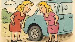 Vic: Dvije plavuše stoje kraj auta