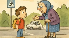 Vic: Ivica čeka auto da prođe