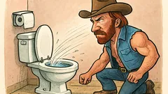 Vic: Chuck Norris odčepi WC samo pogledom